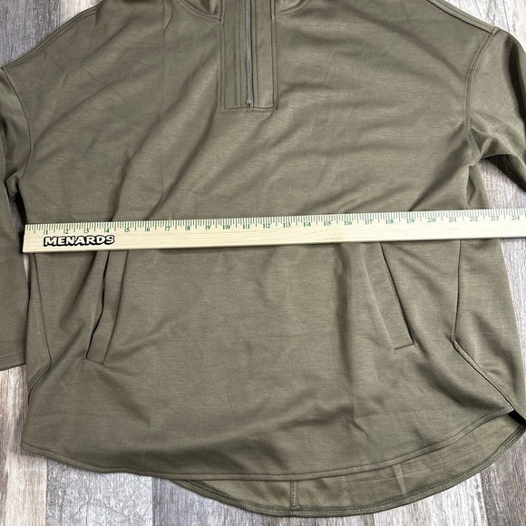 Anrabess, Hoodie Sweatshirt, Womens Small, Quarter Zip, Brown - Picture 5 of 6